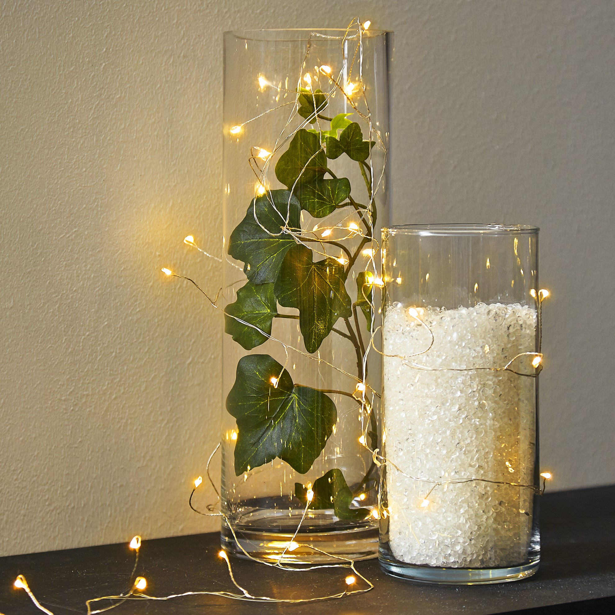 LED světelný řetěz Dew Drop 100x LED stříbrný_0