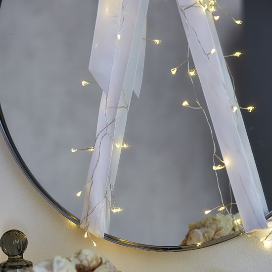 LED světelný řetěz Dew Drop 100x LED stříbrný_1