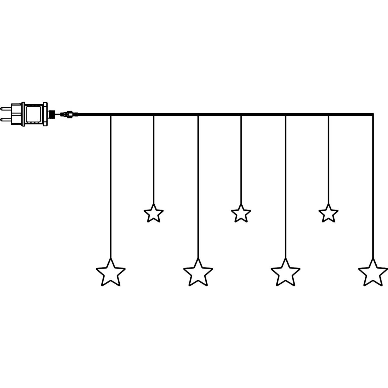 LED světelný závěs Dew Drop Stars 84x LED_1
