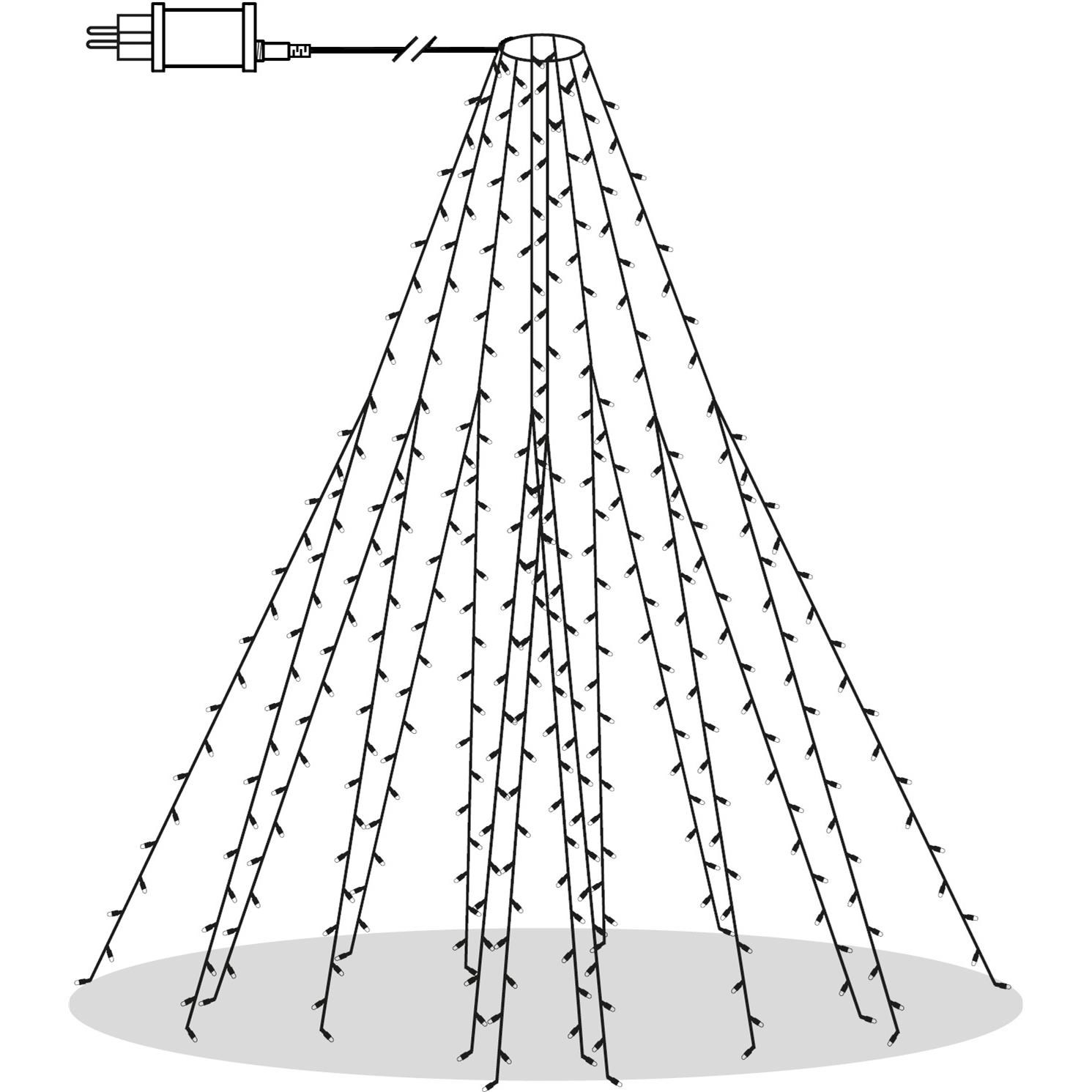 LED světelný řetěz na strom CRISPY 360x LED V.196 cm_1