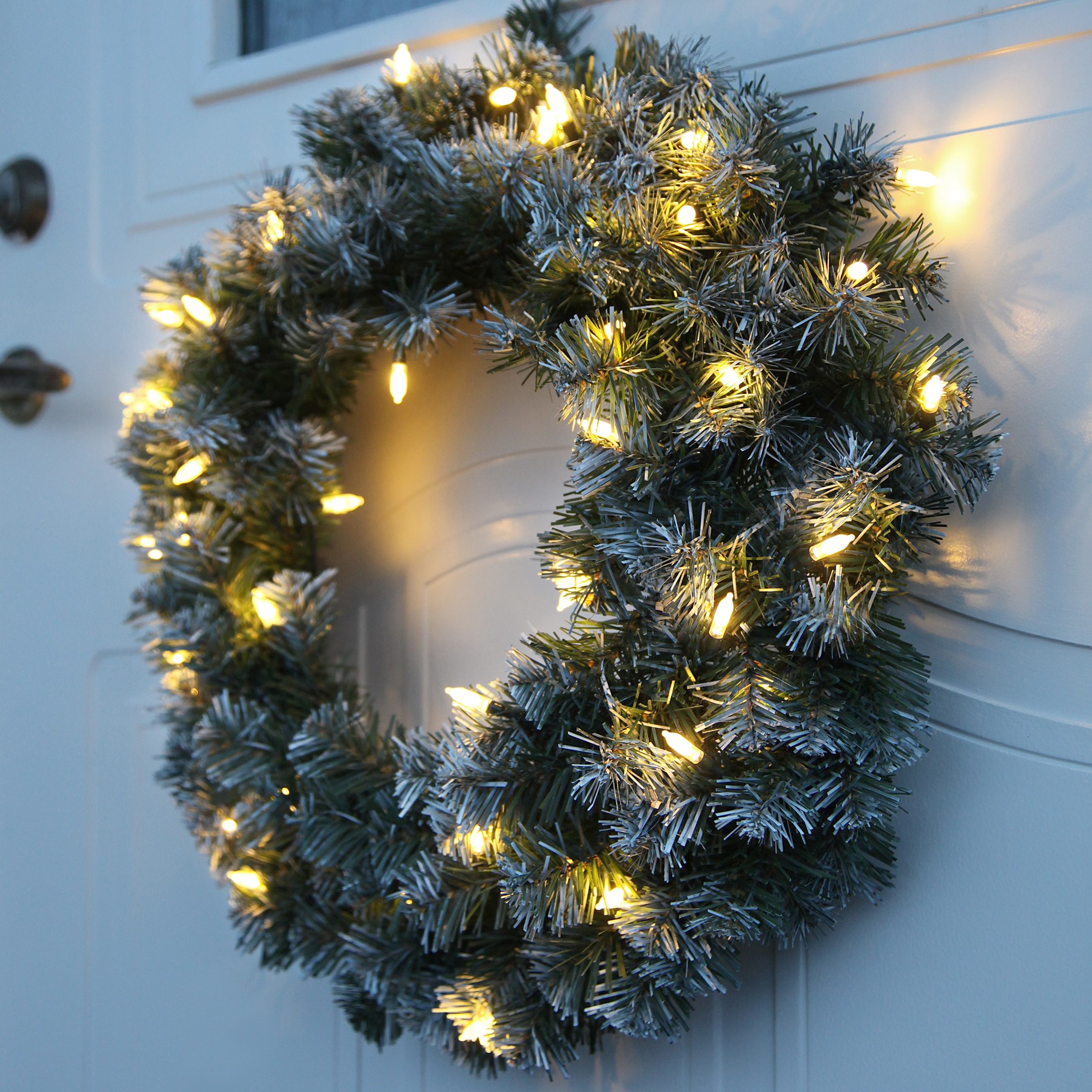 Venkovní LED věnec EDMONTON zasněžený, ca. 50 cm, 30x Pisello LED_0