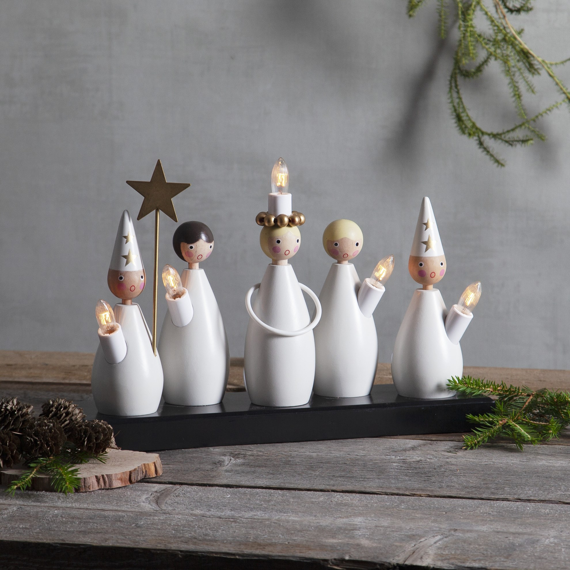 Dekorační svícen "Lucia Choir", 5x žárovka, 22x33 cm_0