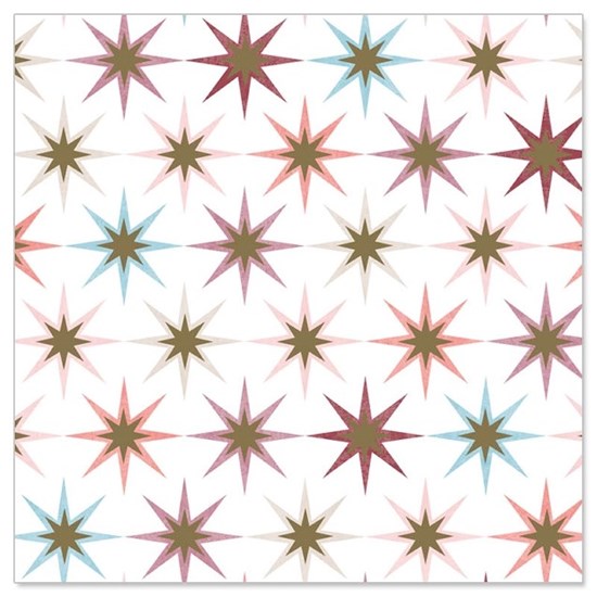 Malé přání s obálkou s motivem hvězd 8x8 cm_0