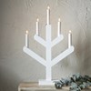 Dekorační svícen VINGA bílý, 5x LED žárovka, 32x50 cm_0