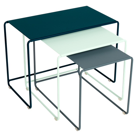 Set 3 odkládacích stolků OULALA od Fermob acapulco/ice mint/storm grey_0