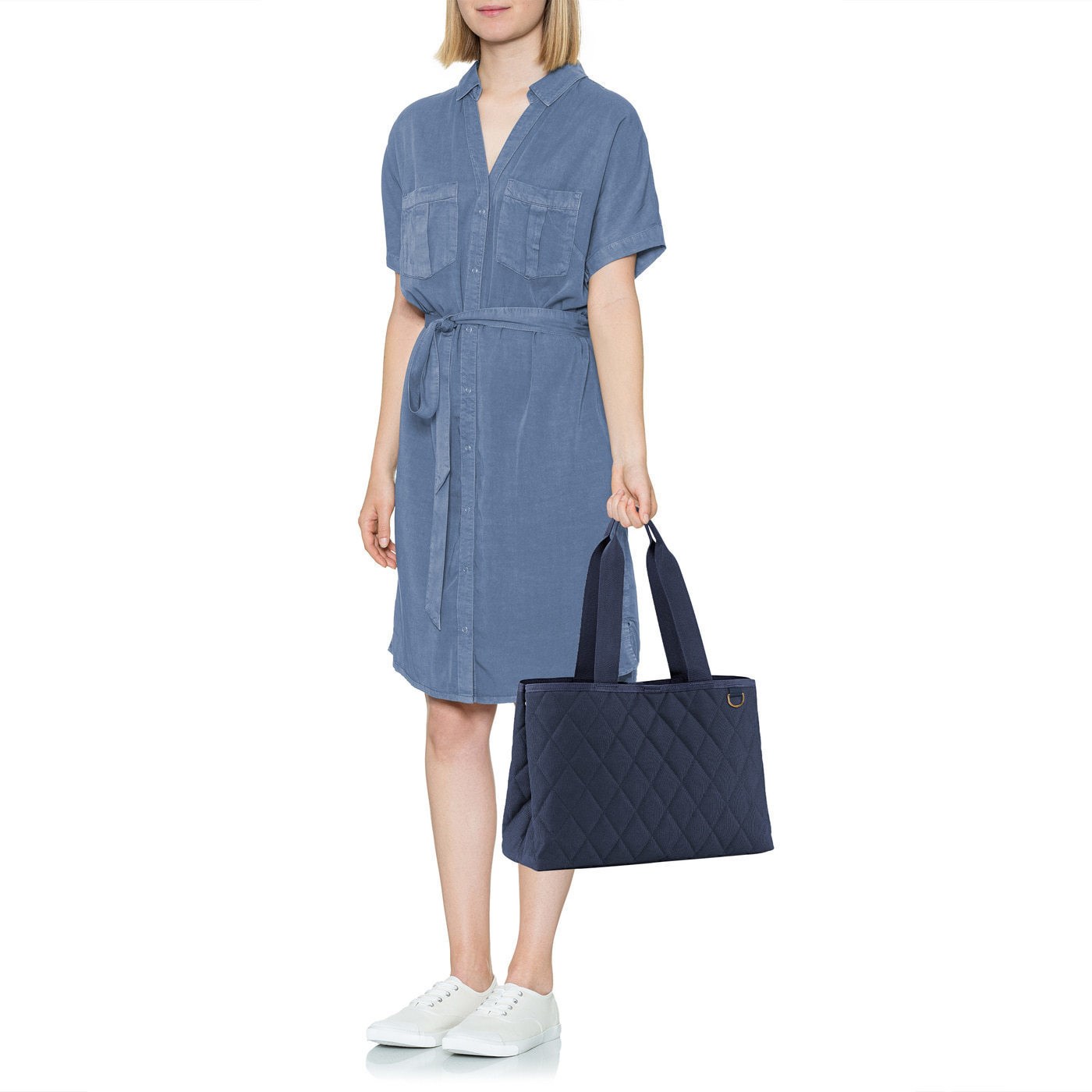 Taška Classic Shopper L rhombus midnight gold_3