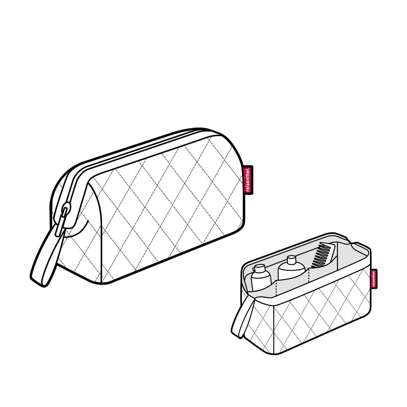 Kosmetická taška Travelcosmetic rhombus black_4