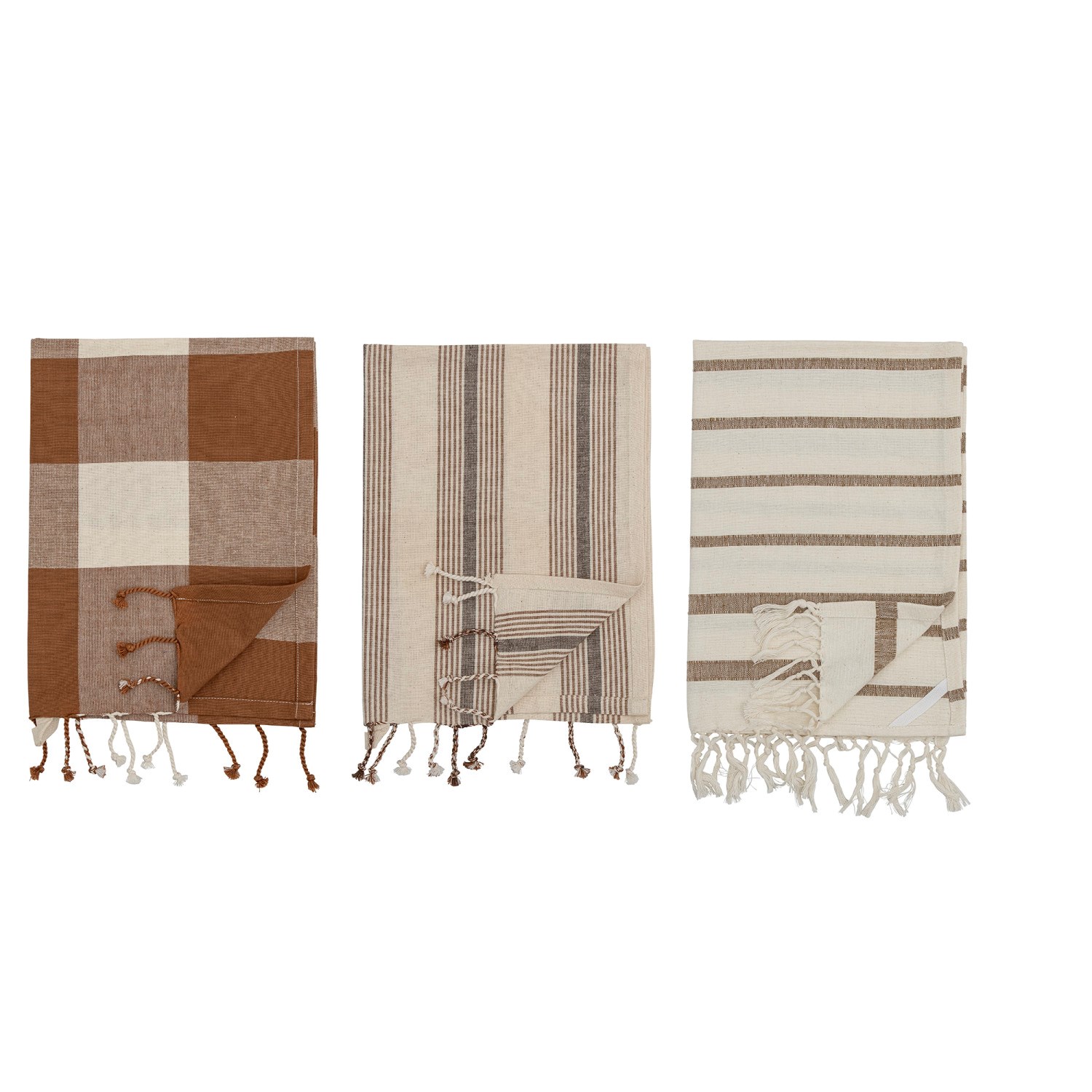 Kuchyňské utěrky PAPAYA SET/3ks hnědé_0