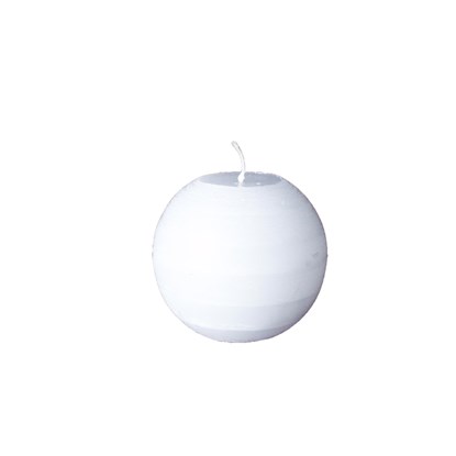 Svíčka koule 12 cm -  bílá_0