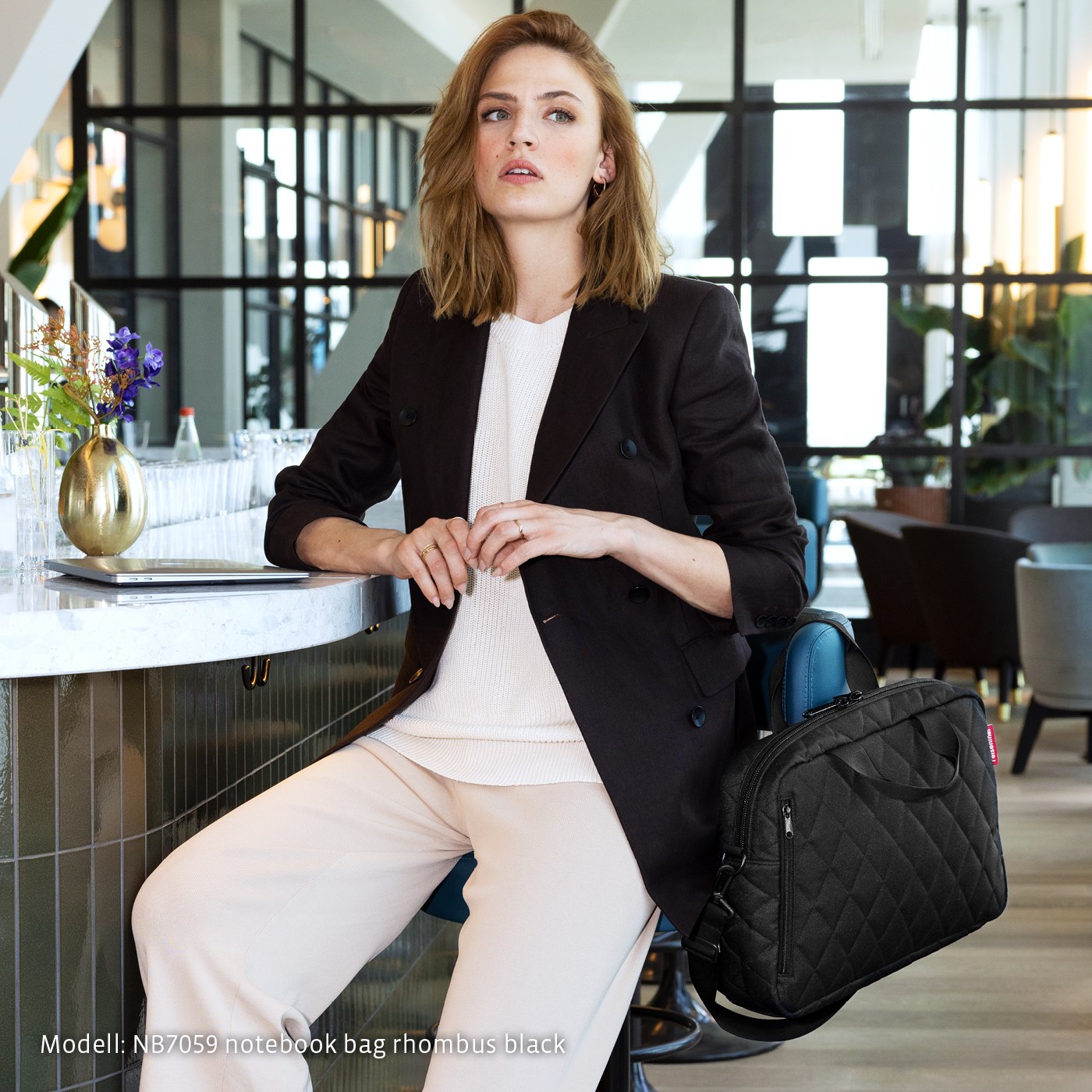 Taška Notebook Bag rhombus light grey_0