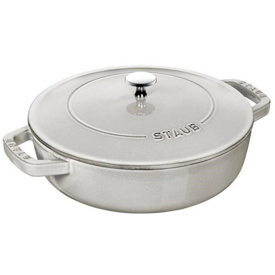Kastrol se samopodlévací poklicí 24 cm bílý lanýž_2