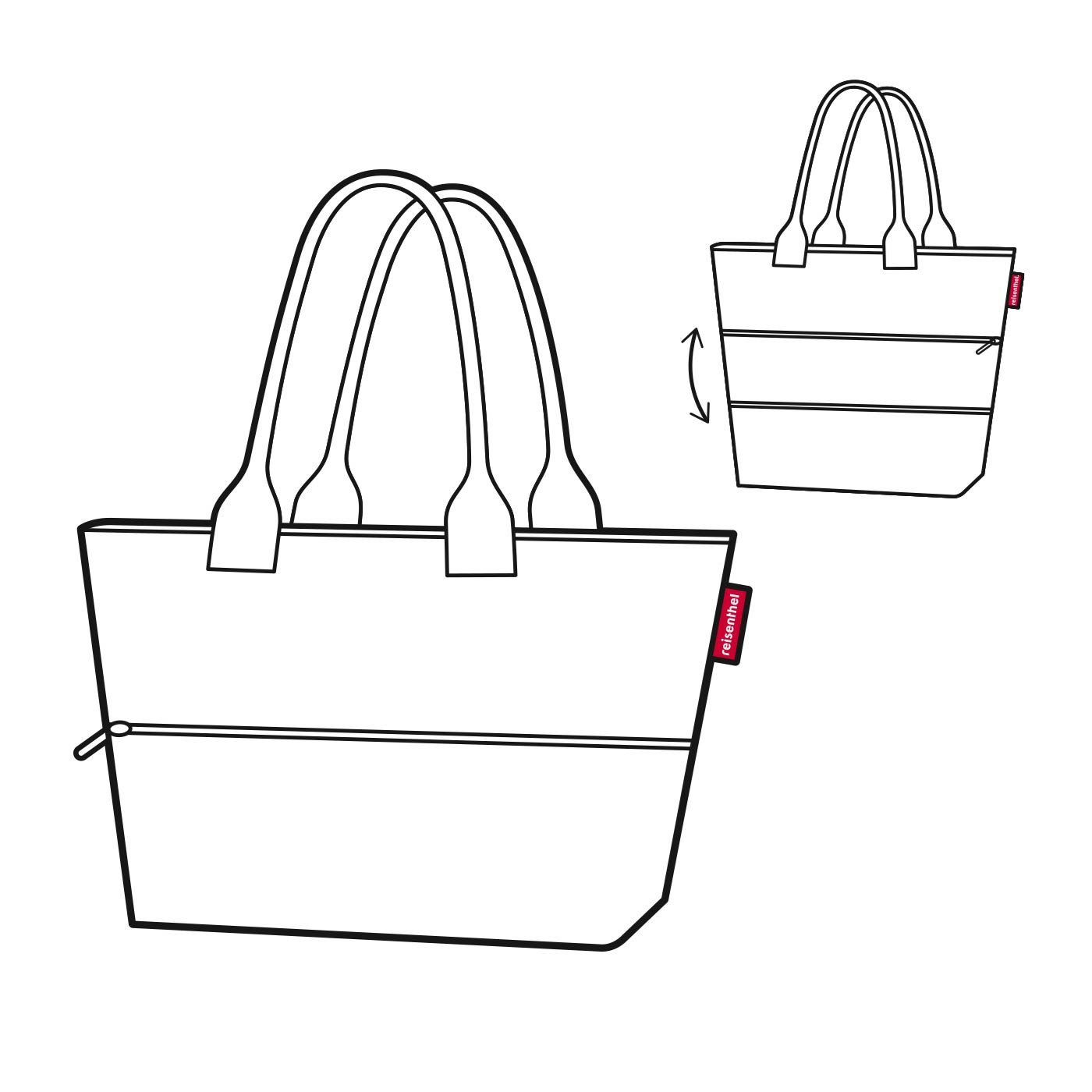 Chytrá taška přes rameno Shopper e1 op-art_4