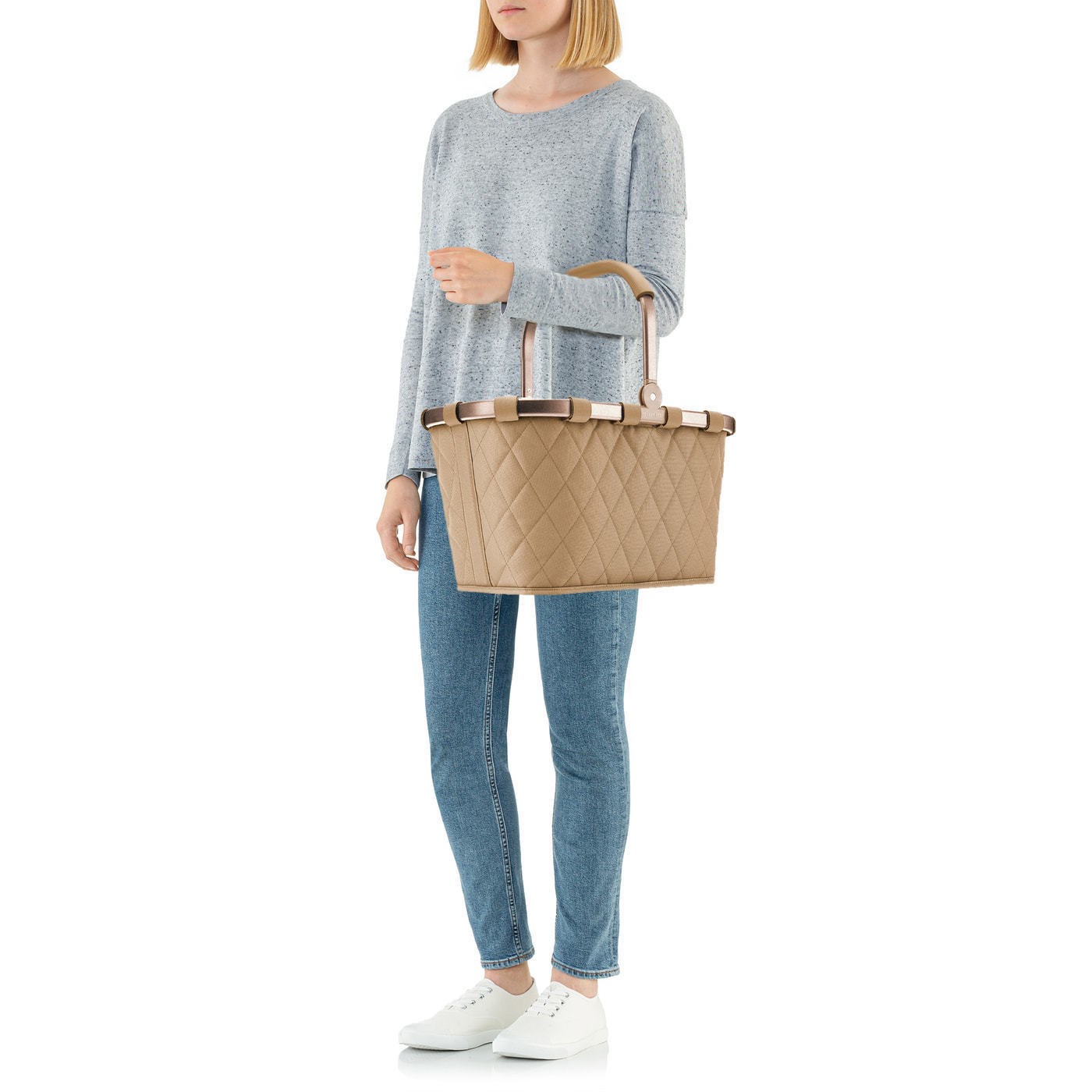 Nákupní košík Carrybag frame rhombus ginger_4