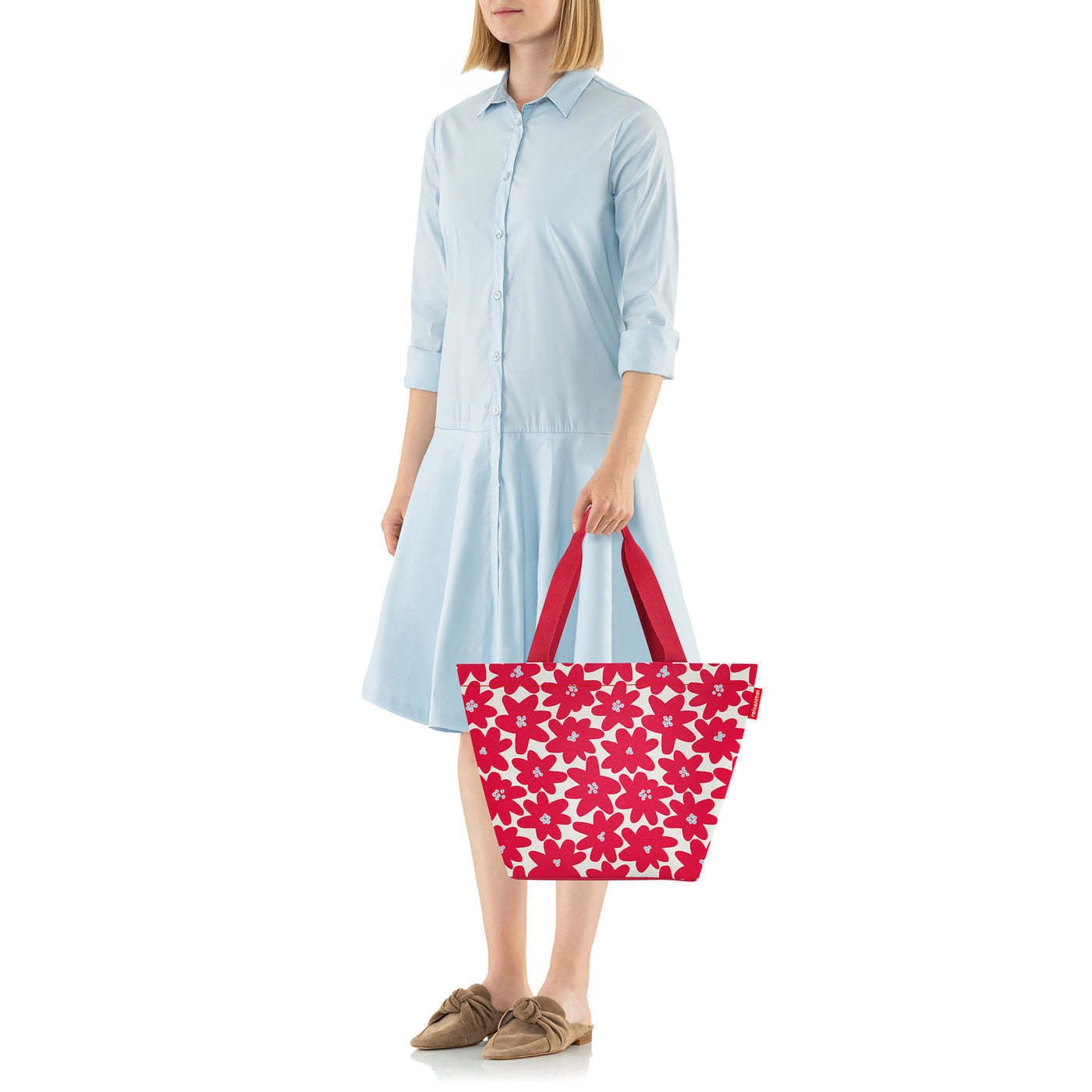 Taška přes rameno Shopper M daisy red_3