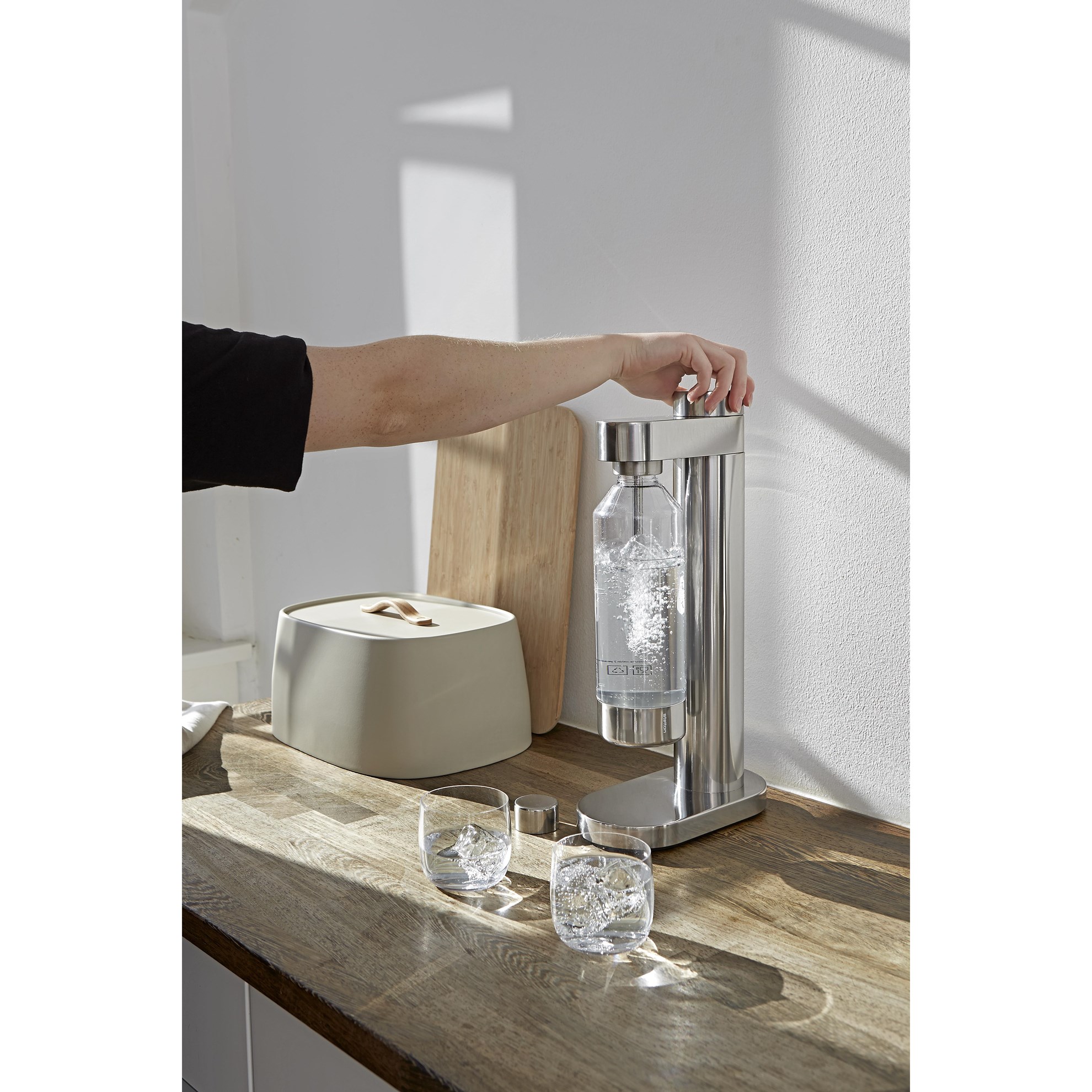 Výrobník perlivé vody BRUS STELTON 1,15l stříbrný_0