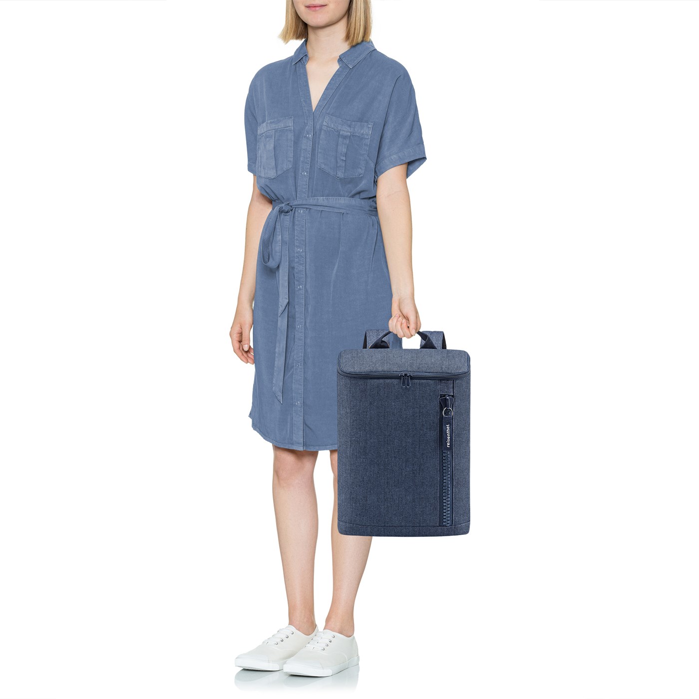 Batoh Overnighter-Backpack M herringbone dark blue_0