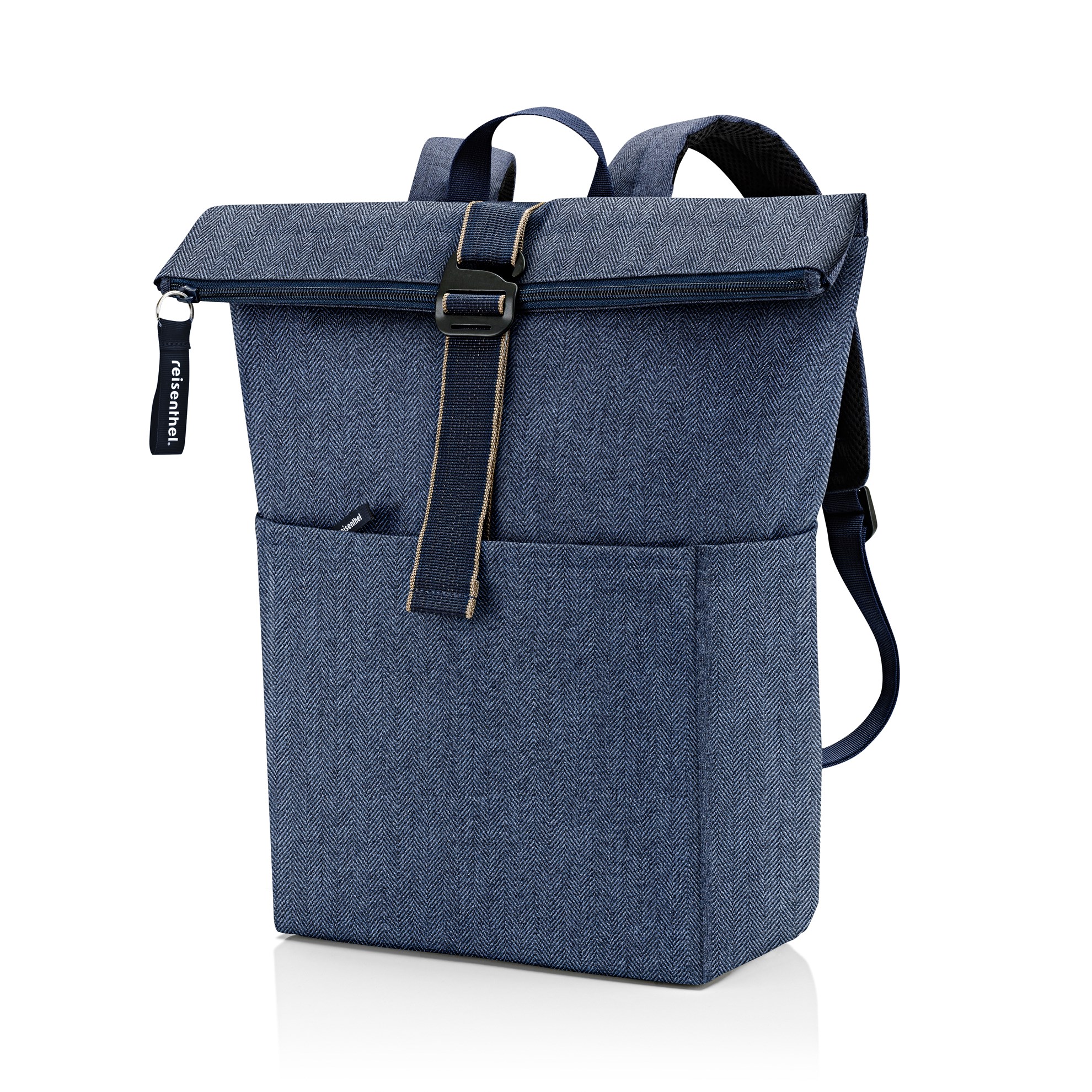 Batoh Rolltop Backpack herringbone dark blue_1