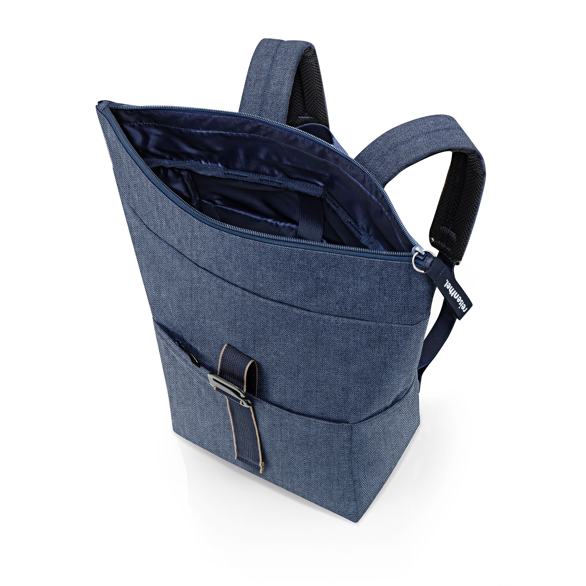 Batoh Rolltop Backpack herringbone dark blue_3