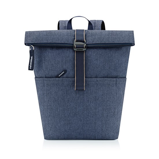Batoh Rolltop Backpack herringbone dark blue_4