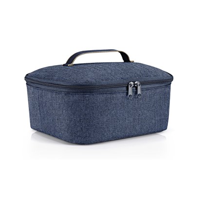 Termotaška Coolerbag M pocket herringbone dark blue_3