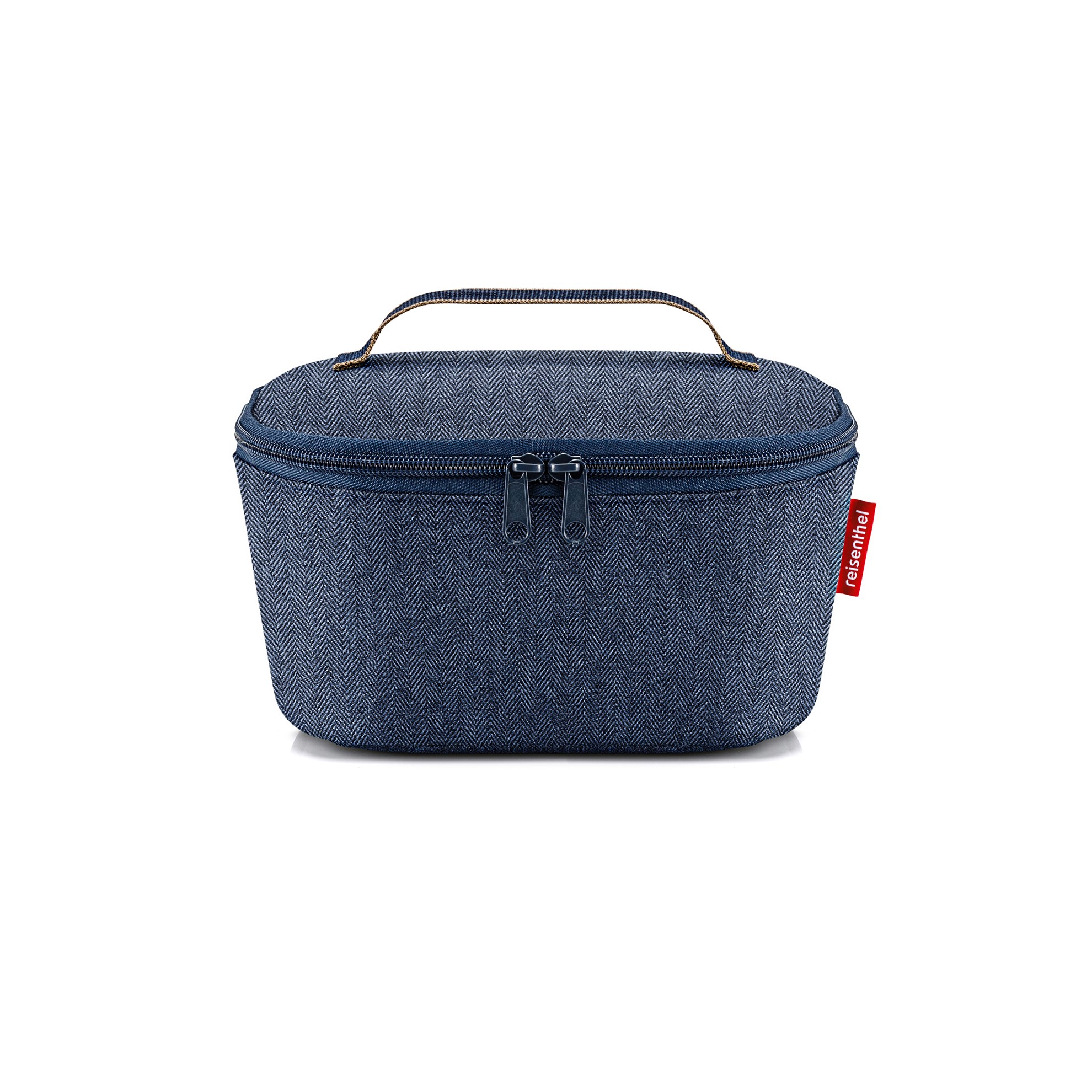 Termotaška Coolerbag S pocket herringbone dark blue_1