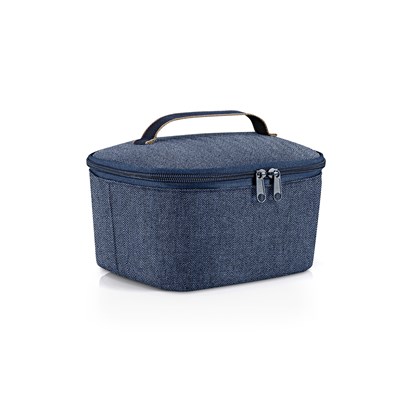 Termotaška Coolerbag S pocket herringbone dark blue_3