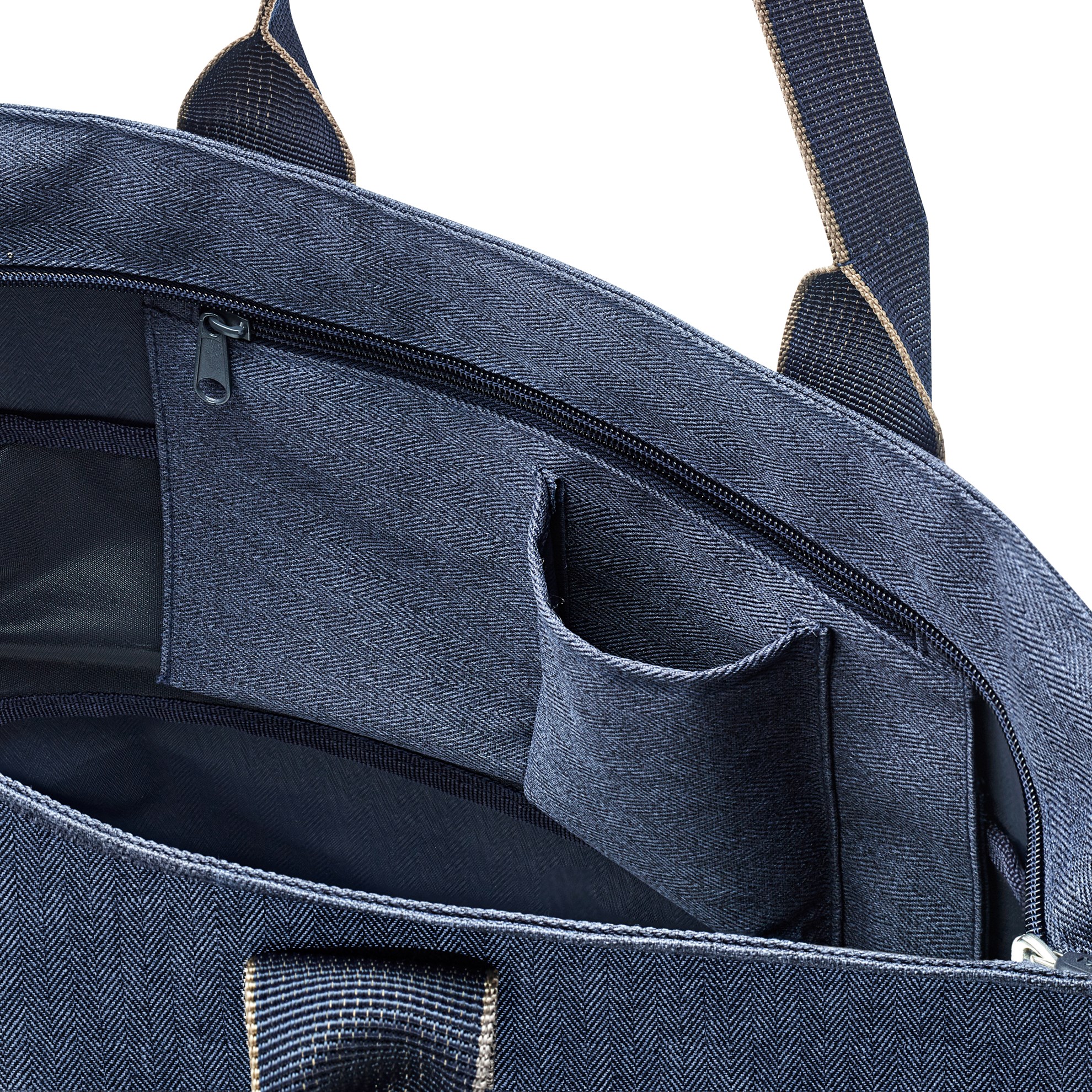 Chytrá taška přes rameno Shopper e1 herringbone dark blue_2