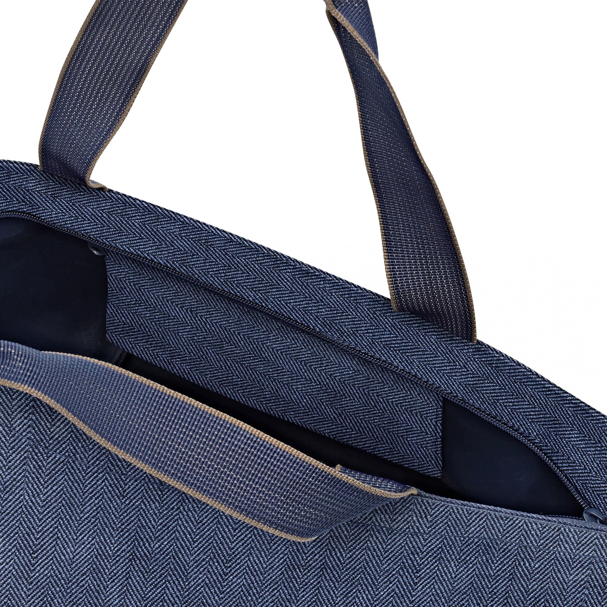 Taška přes rameno Shopper M herringbone dark blue_2