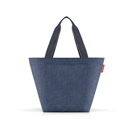 Taška přes rameno Shopper M herringbone dark blue_3