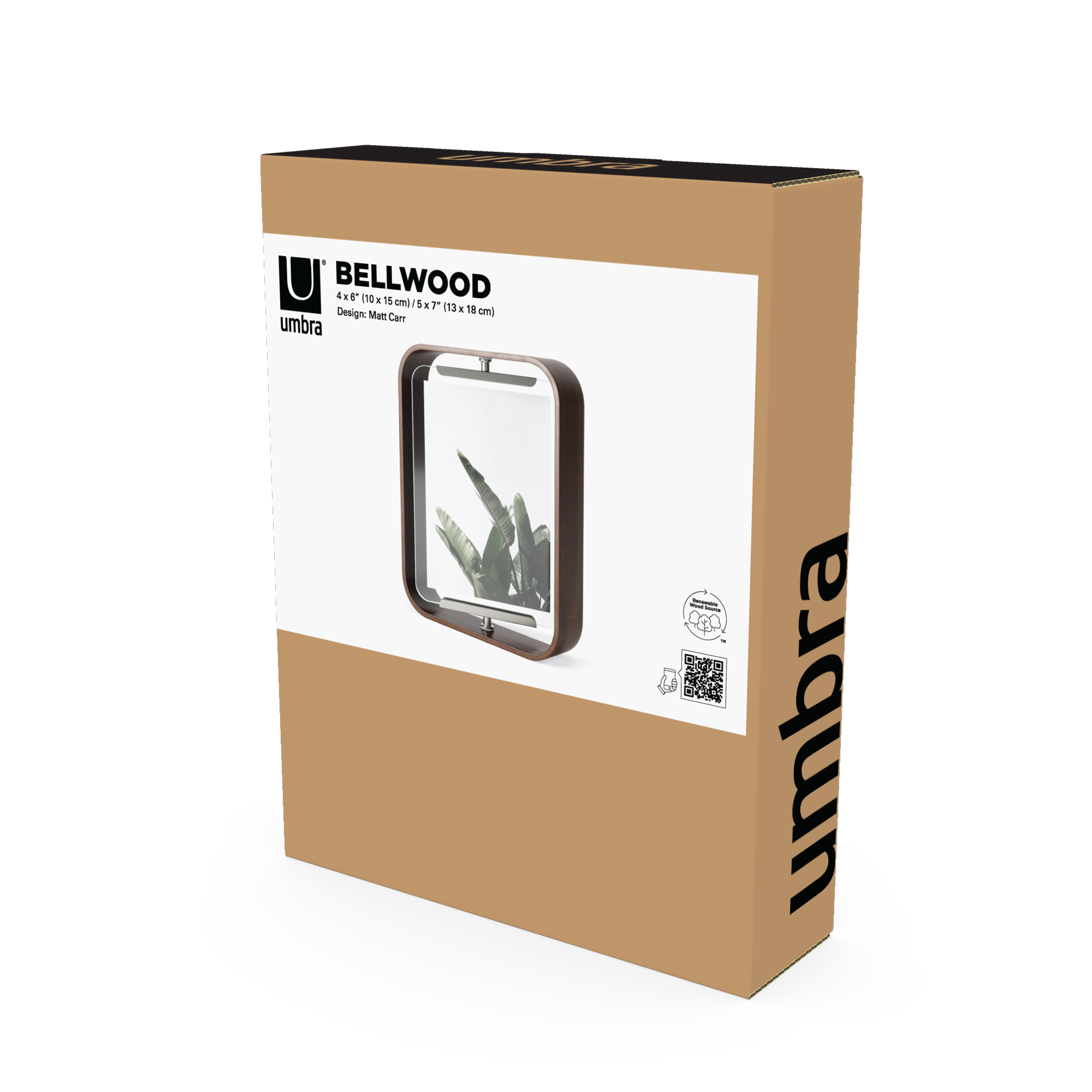 Otočný fotorámeček BELLWOOD 13x18 cm hnědý/starý ořech_0