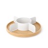 Otočný organizér/tácek BELLWOOD LAZY SUSAN 30 cm bílý/přírodní_1