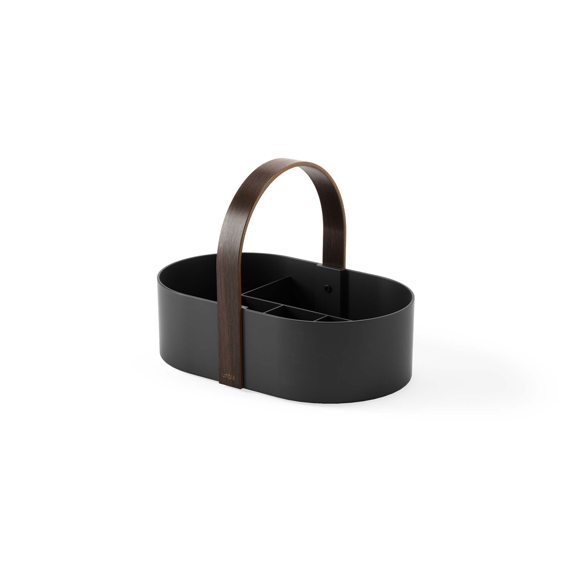 Organizér na kosmetiku BELLWOOD CADDY 30x20x23 cm černý/ořech_0