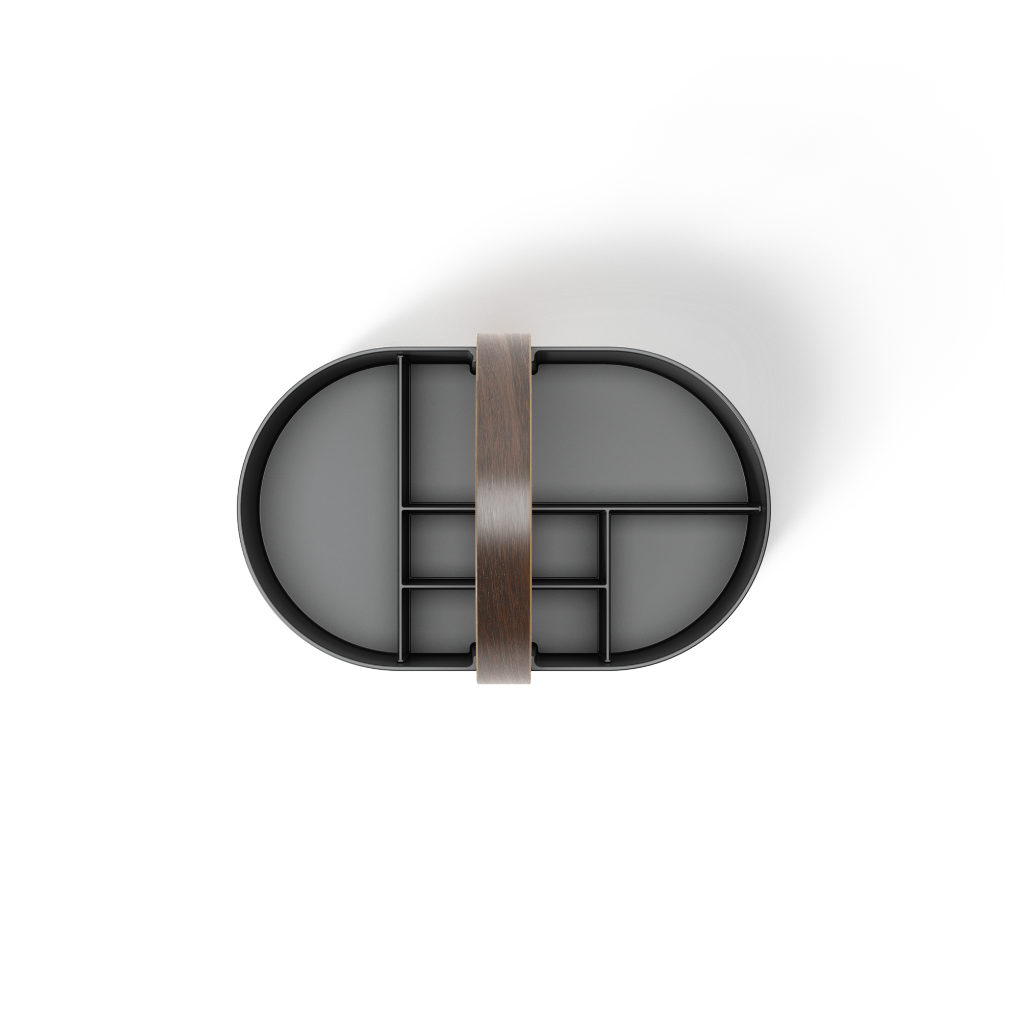 Organizér na kosmetiku BELLWOOD CADDY 30x20x23 cm černý/ořech_2