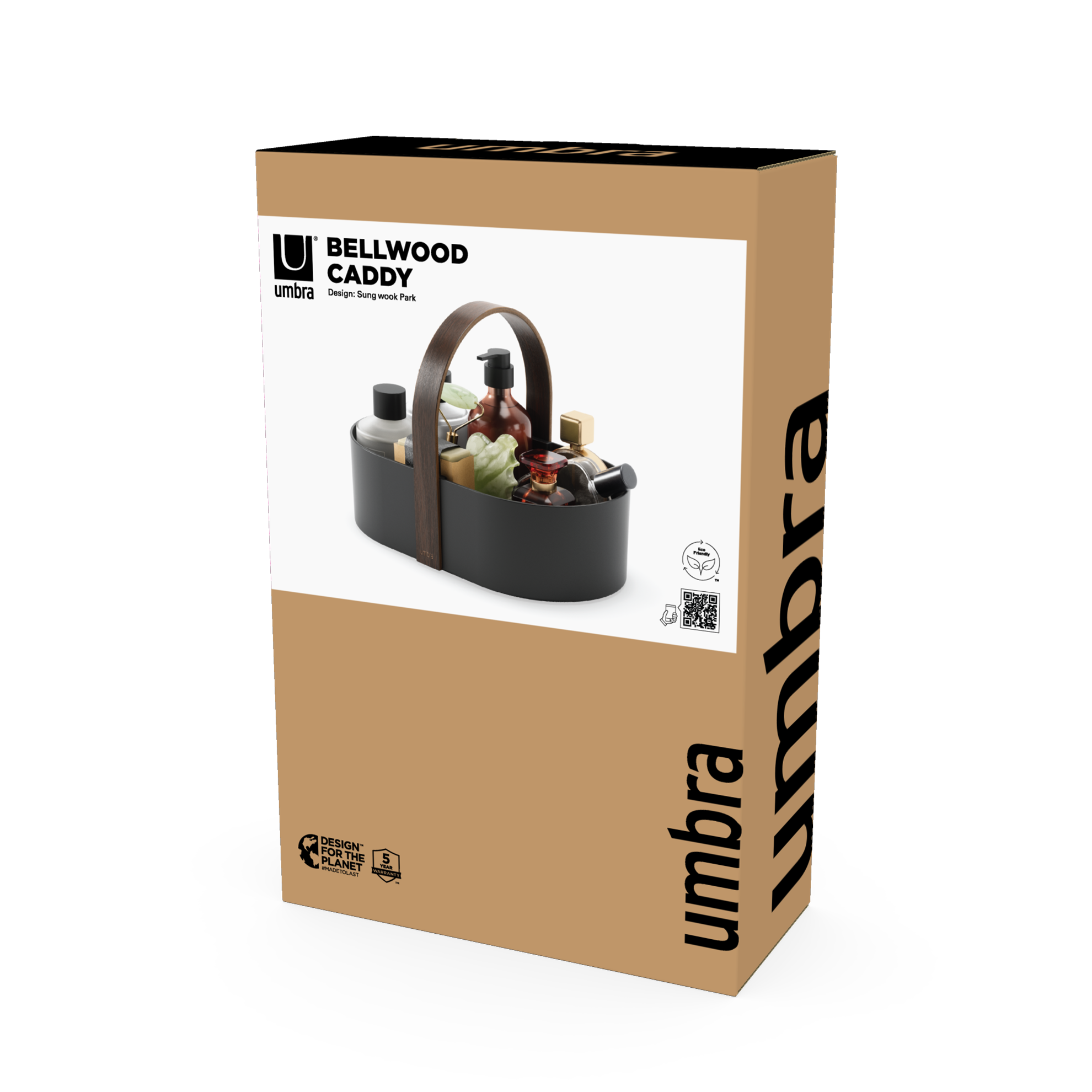 Organizér na kosmetiku BELLWOOD CADDY 30x20x23 cm černý/ořech_9