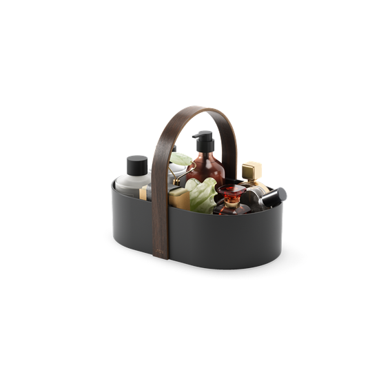 Organizér na kosmetiku BELLWOOD CADDY 30x20x23 cm černý/ořech_10