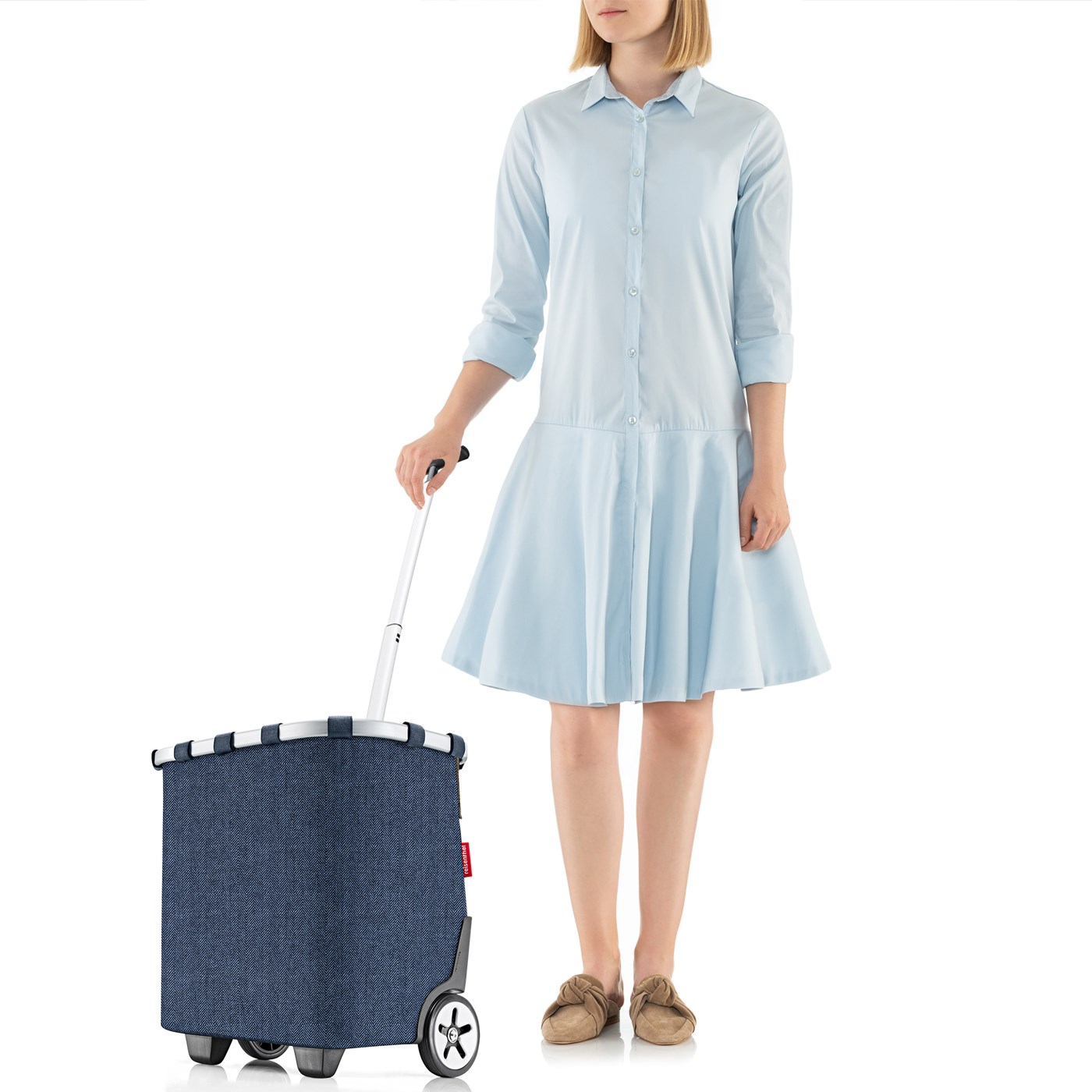 Taška na kolečkách Carrycruiser herringbone dark blue_0