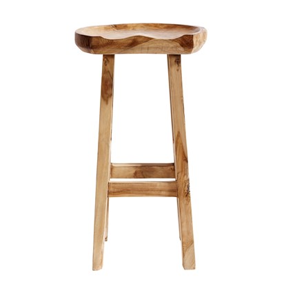 Dřevěná barová židle OVAL, přírodní_3