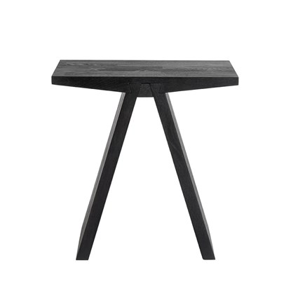 Dřevěná stolička/odkládací stolek ANGLE,  černá_4