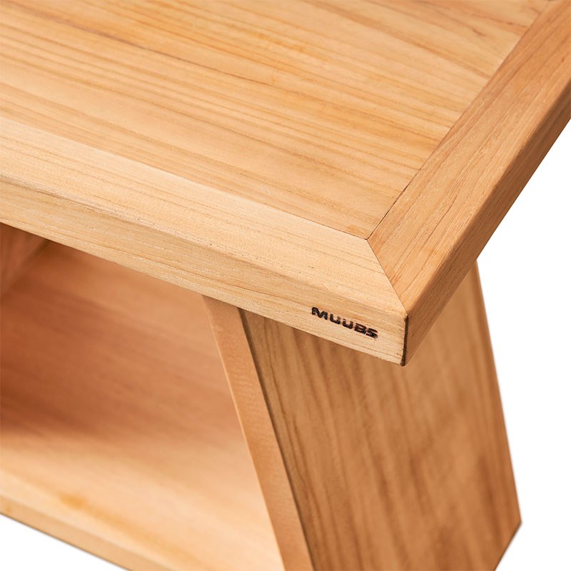 Dřevěná stolička/odkládací stolek TERA, přírodní_0