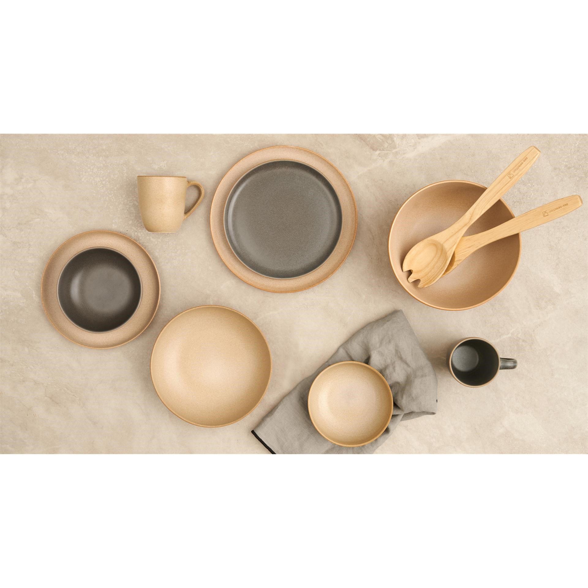 Dezertní talíř SAISONS ALMOND 21 cm sv. hnědý_1