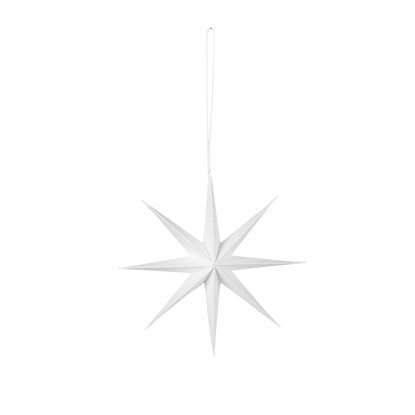 Papírová hvězda na zavěšení STAR 15cm bílá_0