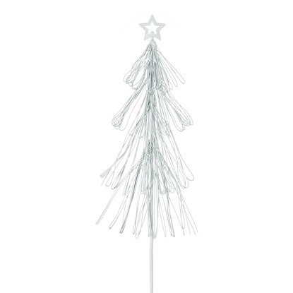 Kovová dekorace vánočního stromu V. 41 cm bílý_0