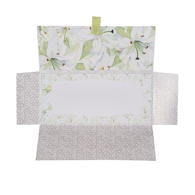 Dárková obálka 23x11 cm lilie/zelené_0