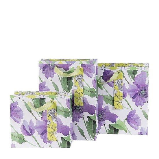 Papírová taška SET/3ks mák/fialový_0