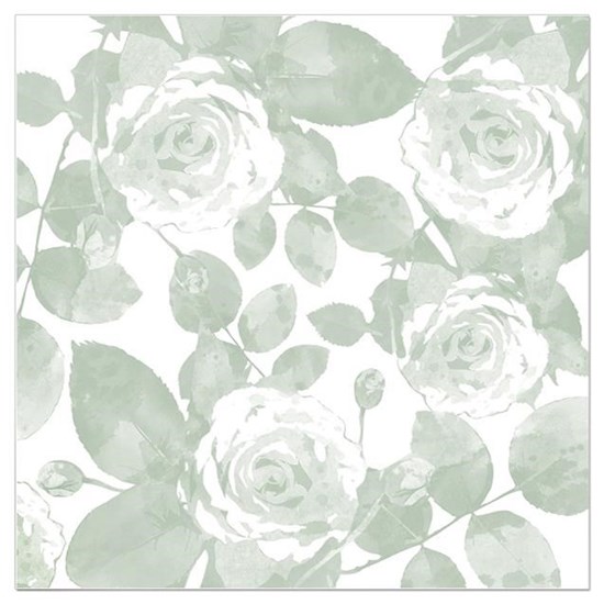 Papírové ubrousky 33x33 cm růže/zelená_0