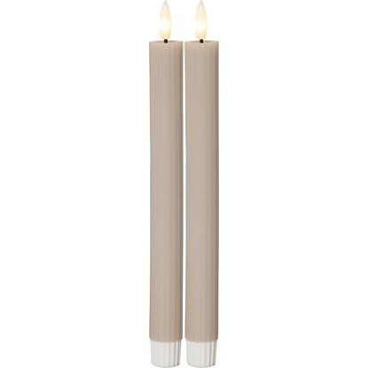 LED dekorační svíčka FLAMME STRIPE SET/2ks V. 25cm béžová_0