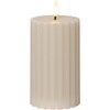 LED dekorační svíčka FLAMME STRIPE V.15cm béžová_0