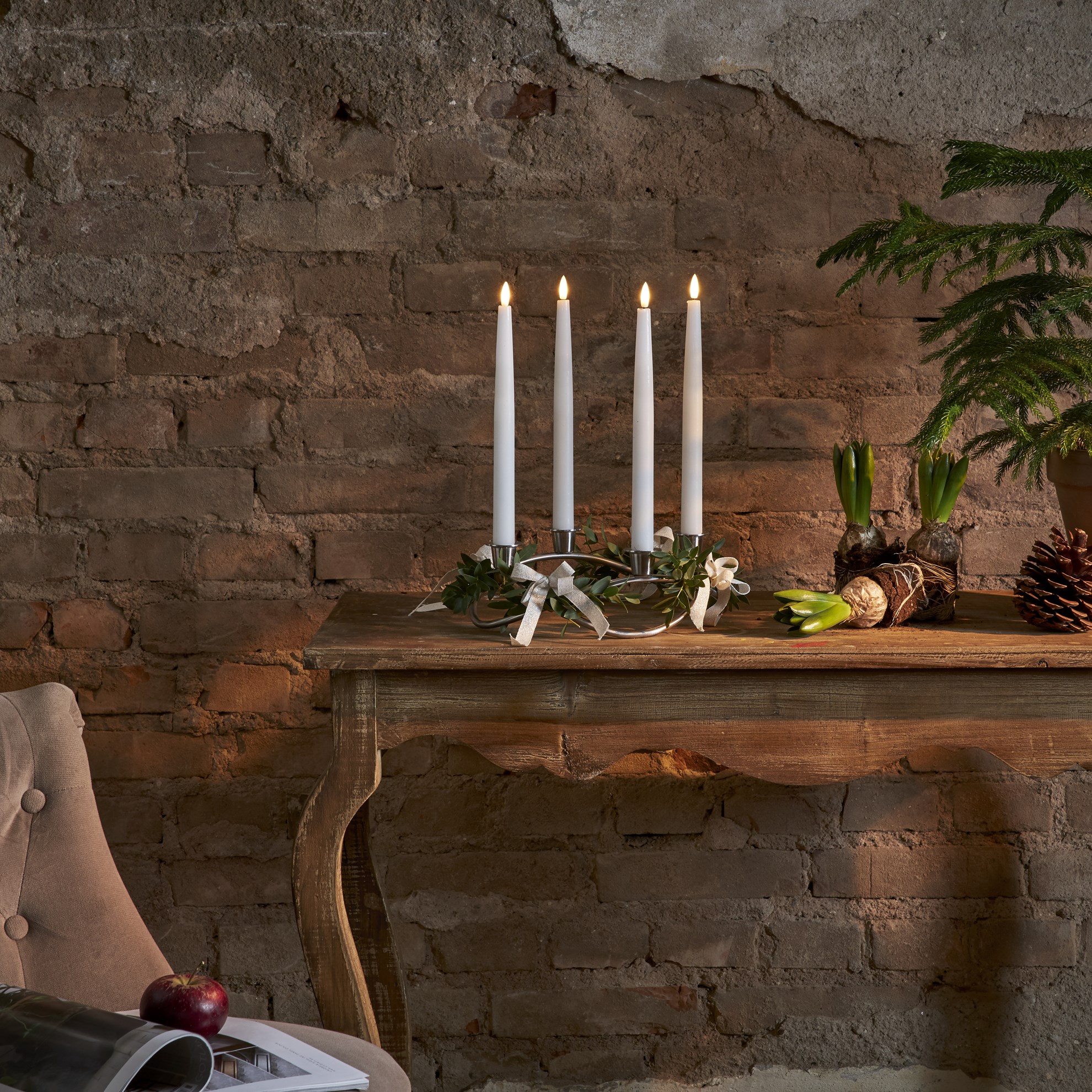 LED svíčky SET/4ks V. 28,5 cm, bílé_0