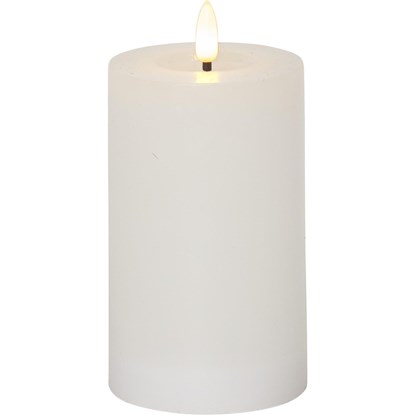 LED svíčka válec FLAMME V. 15cm, bílá_1