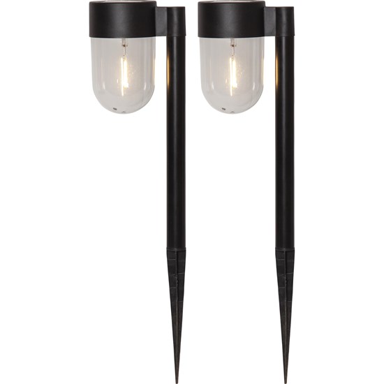 LED solární osvětlení CUPOLA SET/2ks V.30cm, černé_0